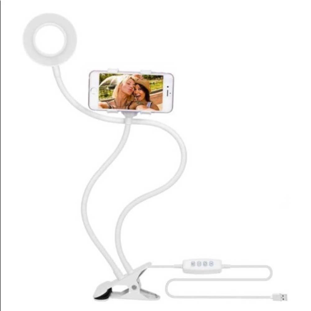 Selfie light ring with phone holder/stand - NEW
